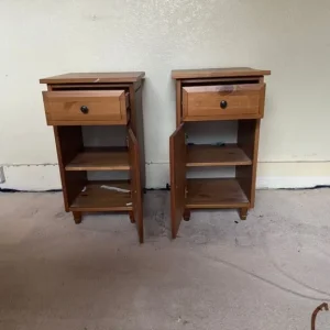 Two IKEA Leksvik Pine Bedside Tables - Image 2