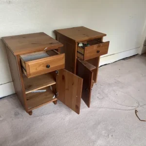 Two IKEA Leksvik Pine Bedside Tables - Image 3