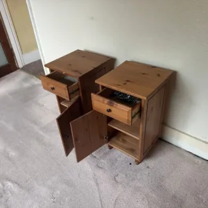 Two IKEA Leksvik Pine Bedside Tables - Image 4