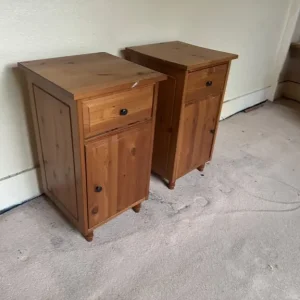 Two IKEA Leksvik Pine Bedside Tables - Image 6