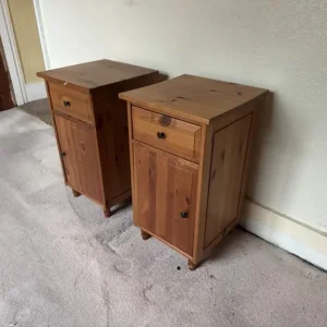 Two IKEA Leksvik Pine Bedside Tables - Image 7