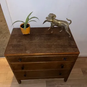 Solid Wood Brown Chest of Drawers - Image 2