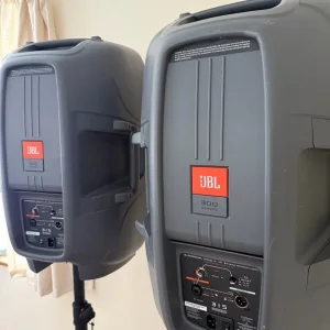 JBL Active EON 300 Series 315 PA Speaker Pair with Stands - Image 5