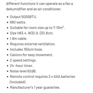 Challenge Air Conditioner 5K - Image 2