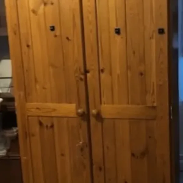 Solid pine wardrobe