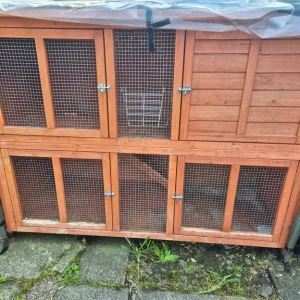 Bluebell rabbit hutch with cover