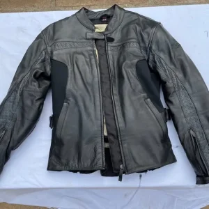 Ladies motorcycle leather jacket and trousers