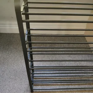 5-Tier Adjustable Black Shoe Rack - 70.5x18.5x75.5cm - Image 2