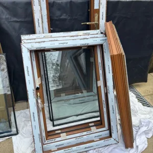 Wood Effect UPVC Windows – 2 Pieces, Double Glazed - Image 3