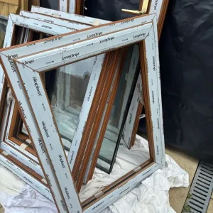 Wood Effect UPVC Windows – 2 Pieces, Double Glazed - Image 6
