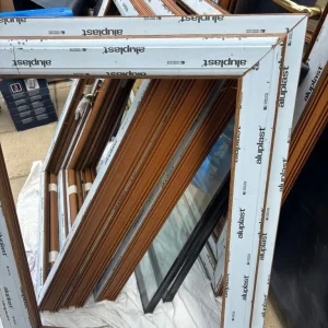 Wood Effect UPVC Windows – 2 Pieces, Double Glazed - Image 7
