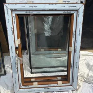 Wood Effect UPVC Windows – 2 Pieces, Double Glazed