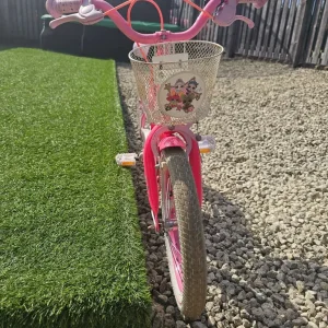 16-inch Pink Kids Bike with Stabilisers - Image 4