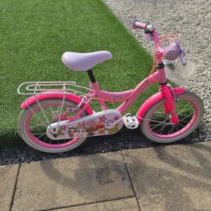 16-inch Pink Kids Bike with Stabilisers