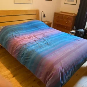 Solid wood double bed with Hypnos mattress