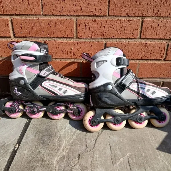 Girls roller skate