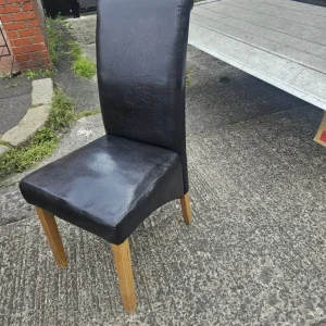 Solid oak fully extendable table and 6 chairs - Image 4