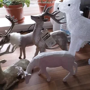 Bundle of Christmas ornaments with stags, Santa and fairies