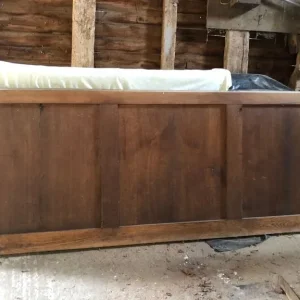 Reclaimed oak church panels with hand-carved details - Image 2