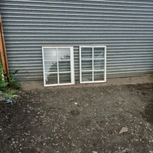 3 single glazed 6 panel hardwood windows - Image 2