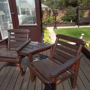 Garden chair and tray table - Image 2