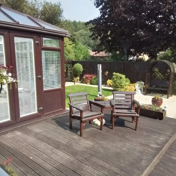 Garden chair and tray table