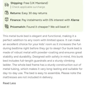 Metal Twin Over Twin Bunk Beds with Ladder and Full-length Guardrails-White - Image 2