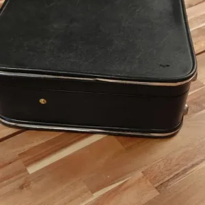 Vintage 60s black square suitcase - Image 3