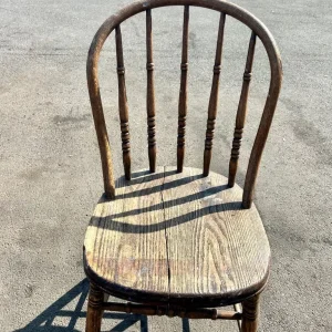 Antique Country Elm & Beech Windsor Chair - Image 2