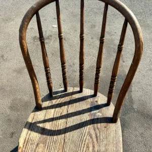 Antique Country Elm & Beech Windsor Chair - Image 4