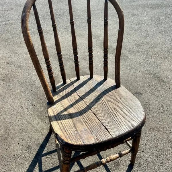 Antique Country Elm & Beech Windsor Chair