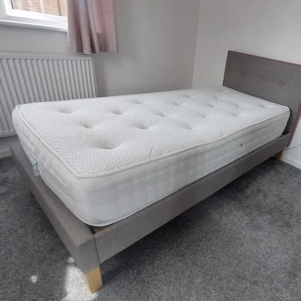Single bed and mattress