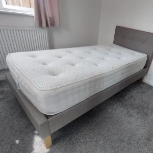 Single bed and mattress