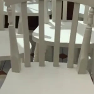 6 wooden chairs good condition - Image 4