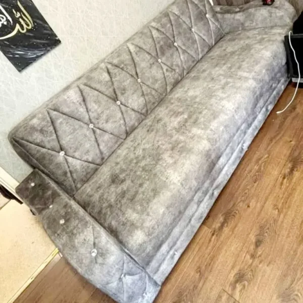 Turkish style large 4-seat sofa with rhinestone detailing