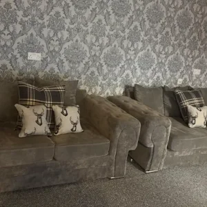 Grey Verona sofa set 3&2 seater - Image 4