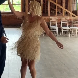 Nadine Merabi Gold Dress - Image 4