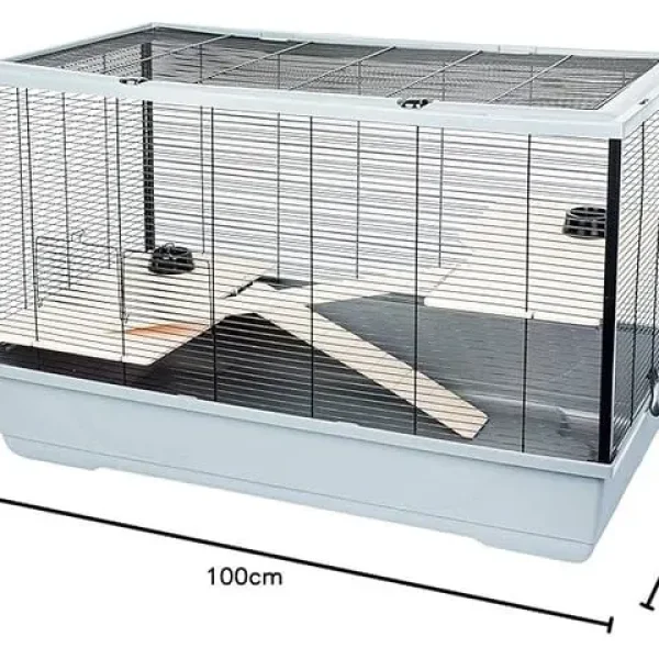 XL Small Animal Cage - 100 x 54 x 61 - Grey