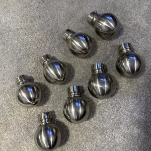8 x Curtain Pole Round Decorated Ends - Image 2