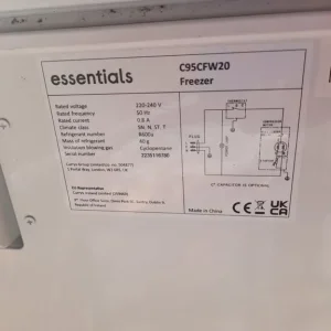 Essentials C95CFW Chest Freezer – White - Image 4