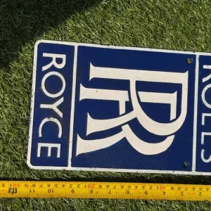 cast iron plaque rolls royce car van house outdoor - Image 2