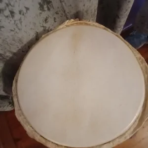 Djembe drum with elephant carving - Image 4