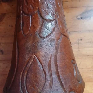 Djembe drum with elephant carving - Image 5