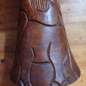 Djembe drum with elephant carving - Image 7