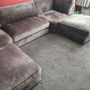 Large grey fabric sofa - Image 2