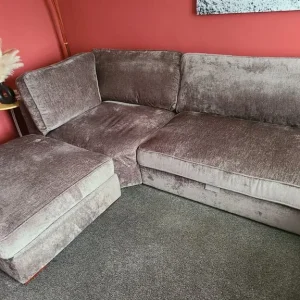 Large grey fabric sofa - Image 5