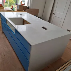 Quartz and granite kitchen worktops