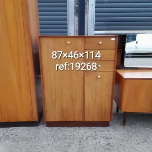 G-Plan gentlemen 2 door 3 drawer dresser with fold away mirror - Image 2
