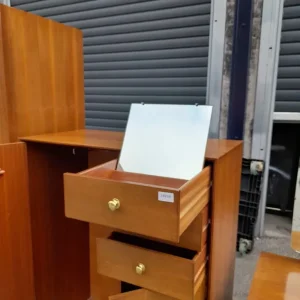 G-Plan gentlemen 2 door 3 drawer dresser with fold away mirror - Image 6