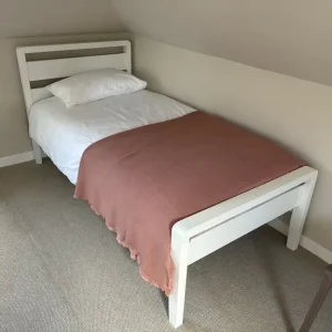 2x White Wooden Single Bed Frames - Image 2
